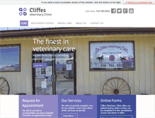 Tablet Screenshot of cliffesveterinaryclinic.com